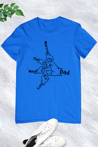 Personalized Dad Shirt With Fist Bump and Childs Name