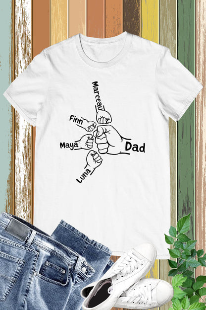 Personalized Dad Shirt With Fist Bump and Childs Name