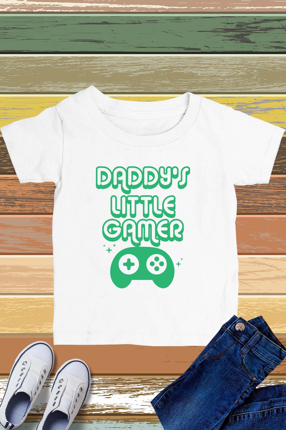 Daddy's Little Gamer Kids T Shirt