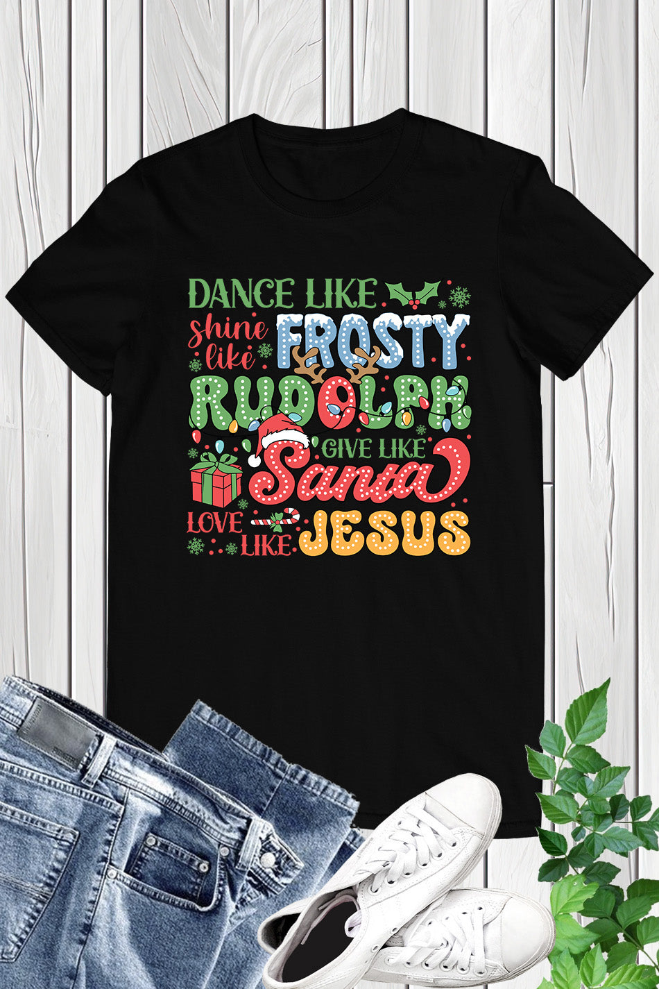 Love Like Jesus Santa Christmas Shirt