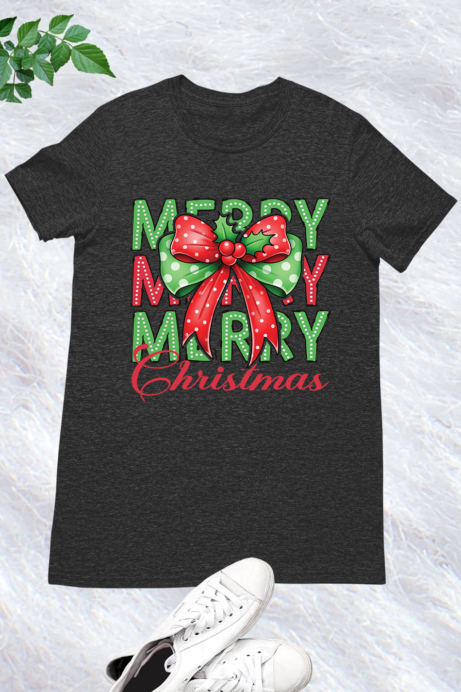 Merry Christmas Coquette Bow Shirt