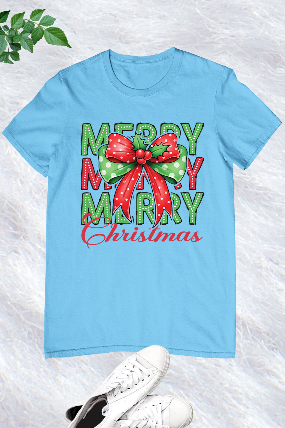 Merry Christmas Coquette Bow Shirt