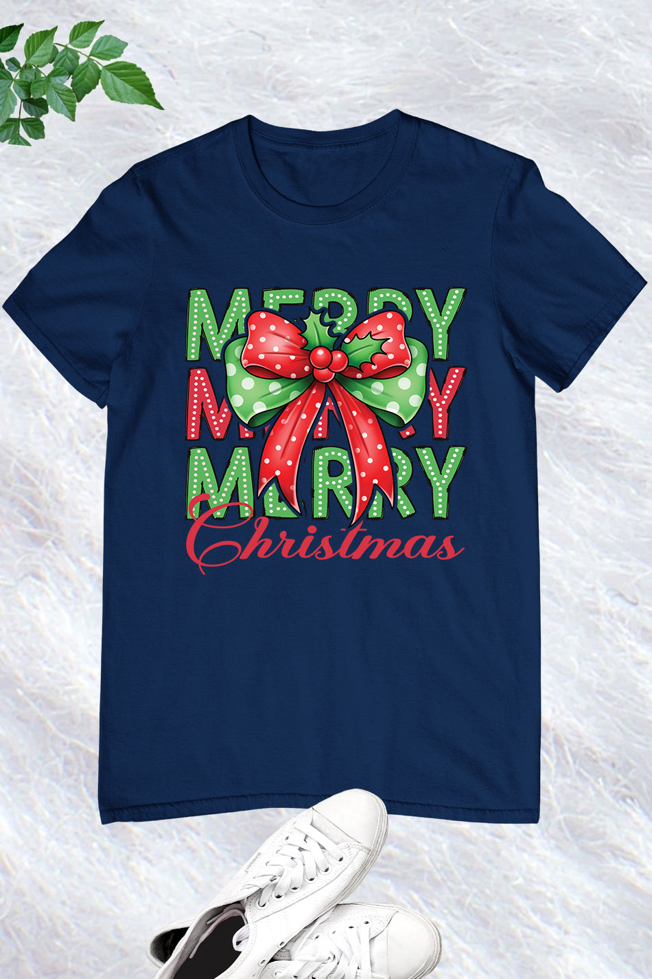 Merry Christmas Coquette Bow Shirt