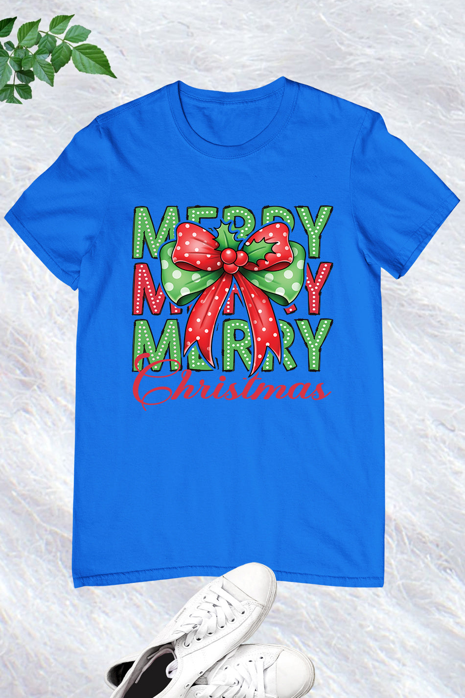 Merry Christmas Coquette Bow Shirt