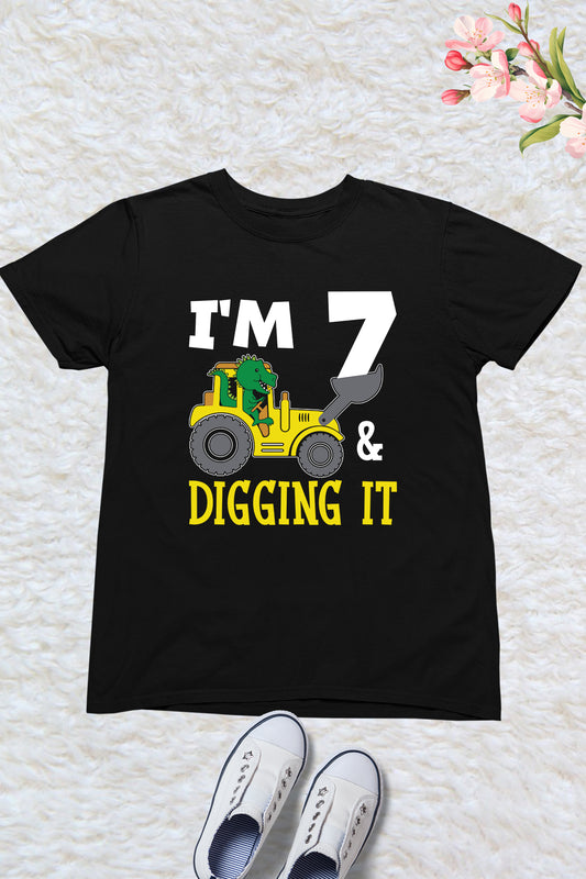 Construction 7th birthday shirts