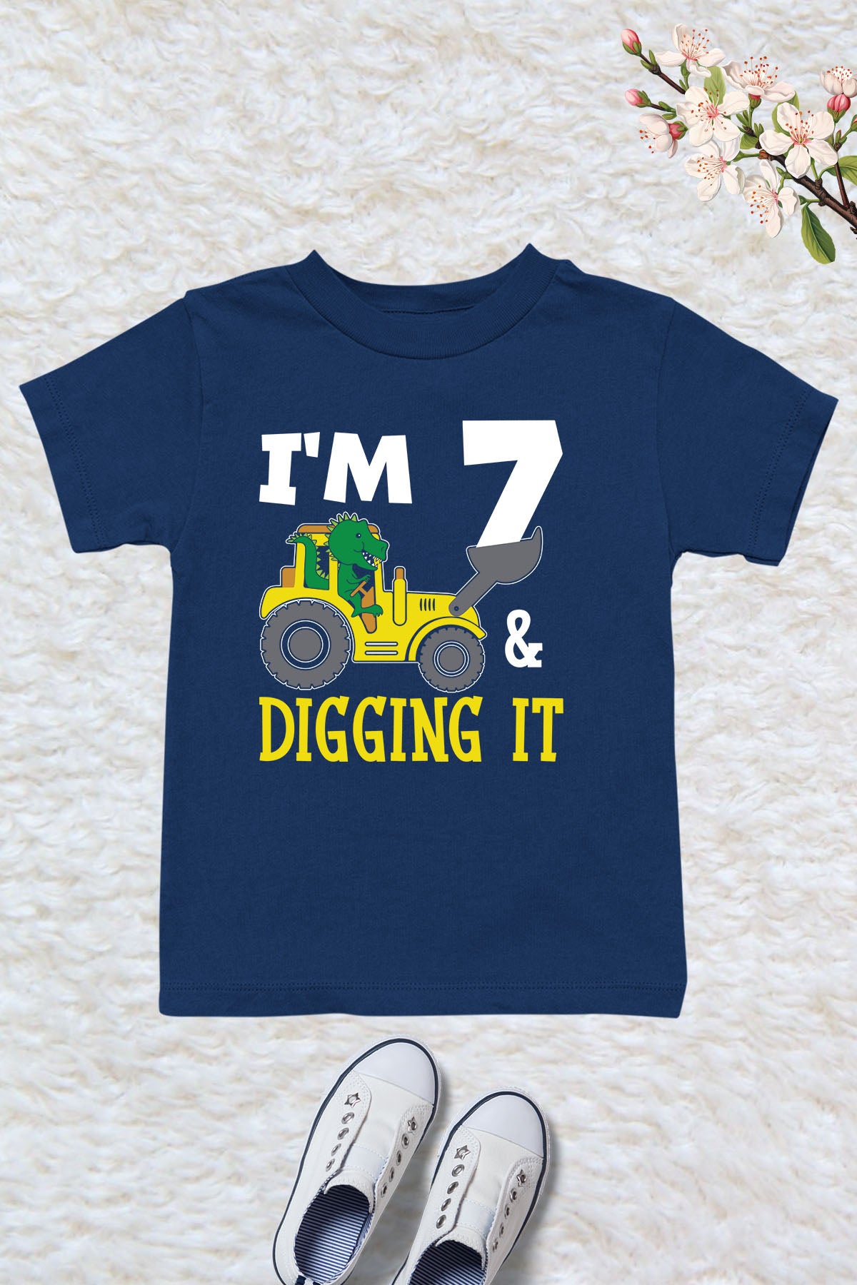 Construction 7th birthday shirts