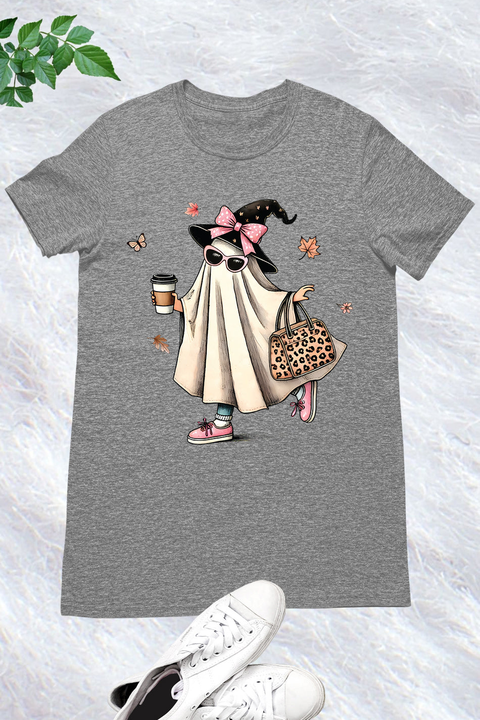 Halloween Fall Cute Ghost & Coffee Shirt