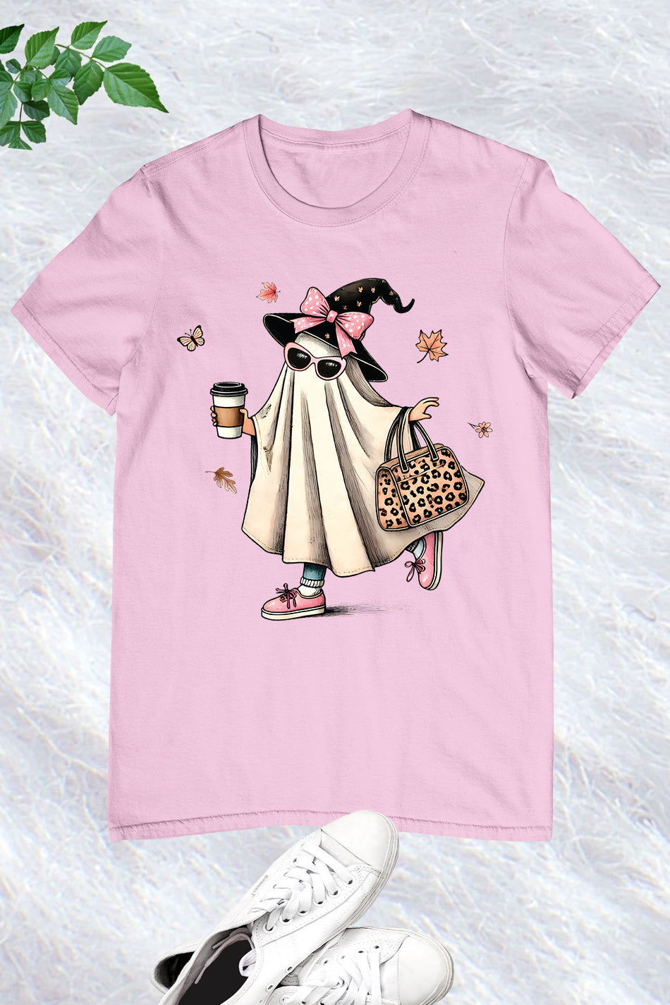 Halloween Fall Cute Ghost & Coffee Shirt