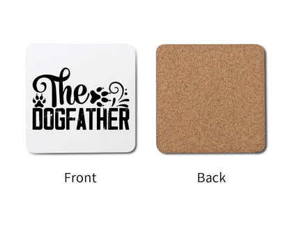 Personalized Funny Dog Father Dog Lover Custom Fathers Day Dad Coaster