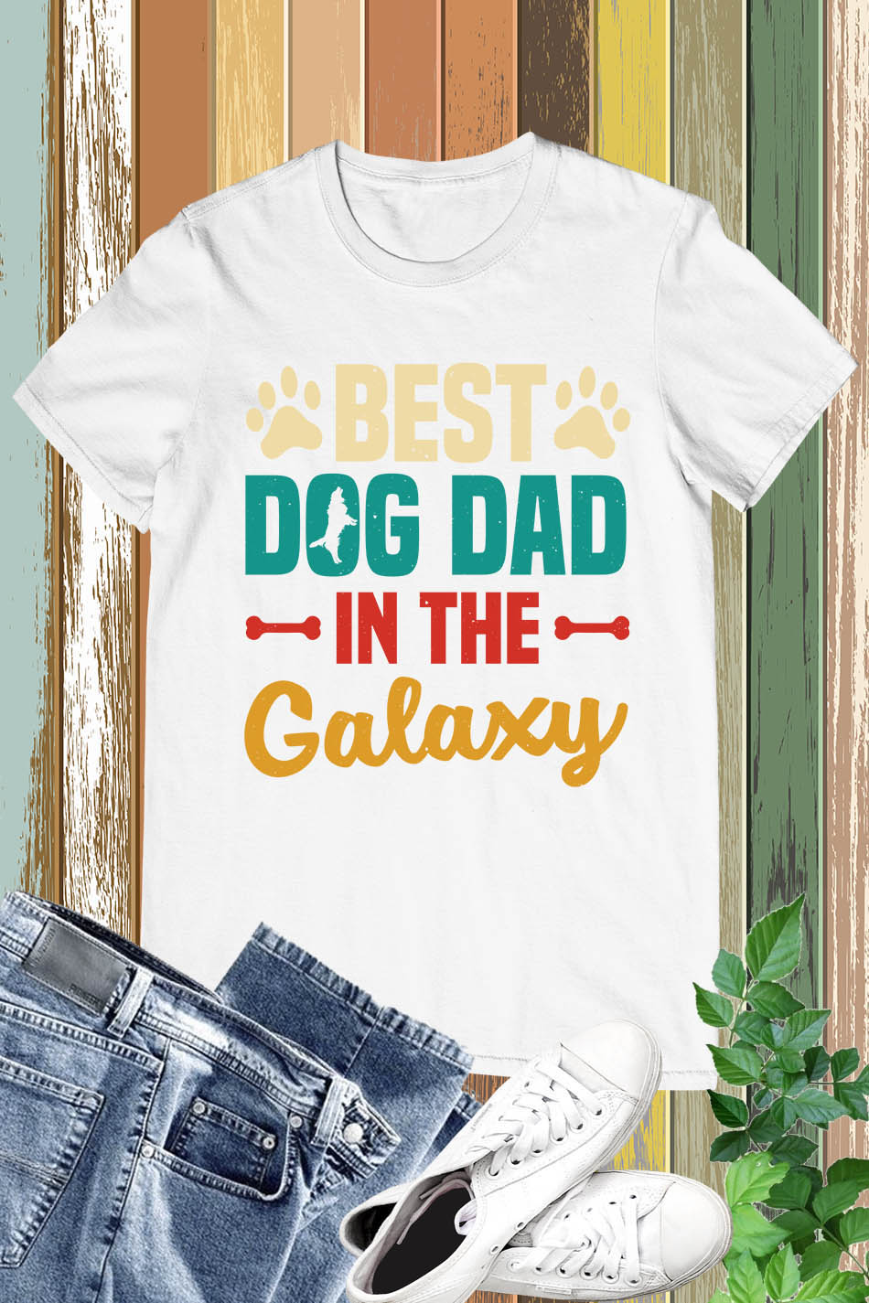 Best Dog Dad in The Galaxy T-Shirt