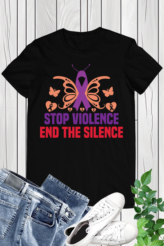 Violence Awareness Shirt Stop Violence End The Silence