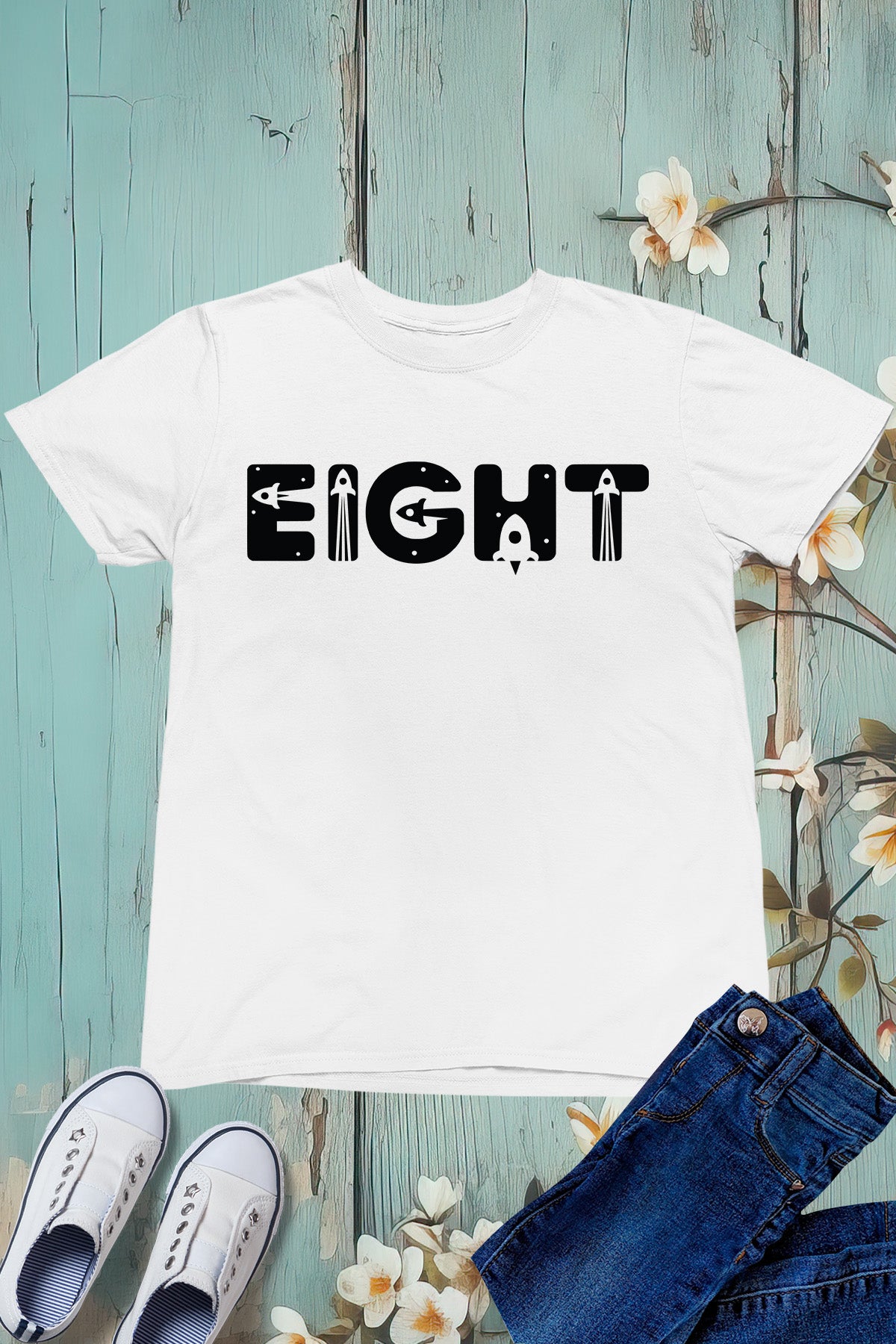 Eight Rocket Birthday Shirt