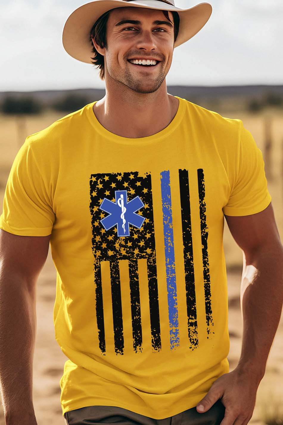 Emergency Medical Technicians Flag T Shirts