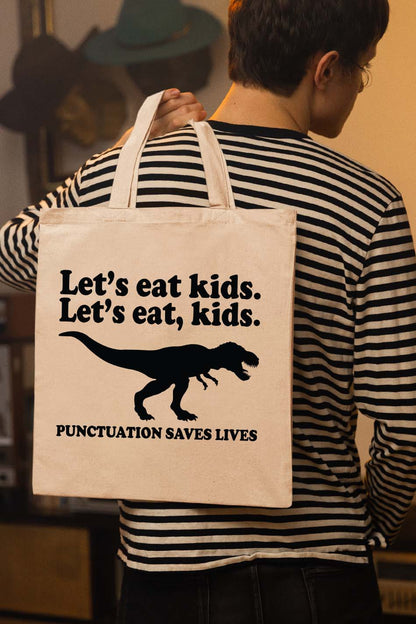 Punctuation Saves Lives English Teacher Tote Bag