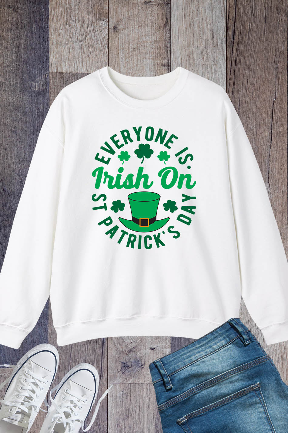 Funny Irish St Patricks Day Clover Paddys Pattys Lucky Sweatshirt