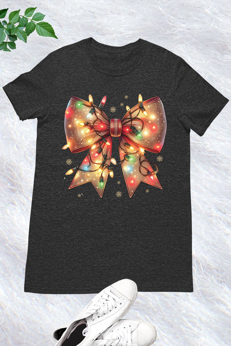 Christmas Light Coquette Bow Shirt