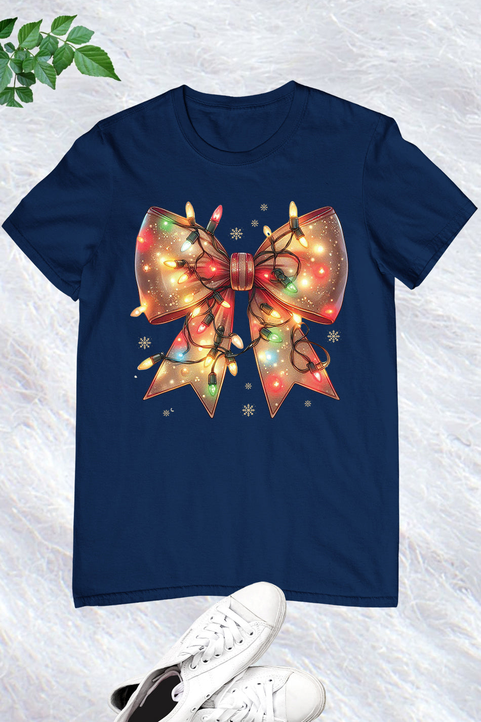 Christmas Light Coquette Bow Shirt