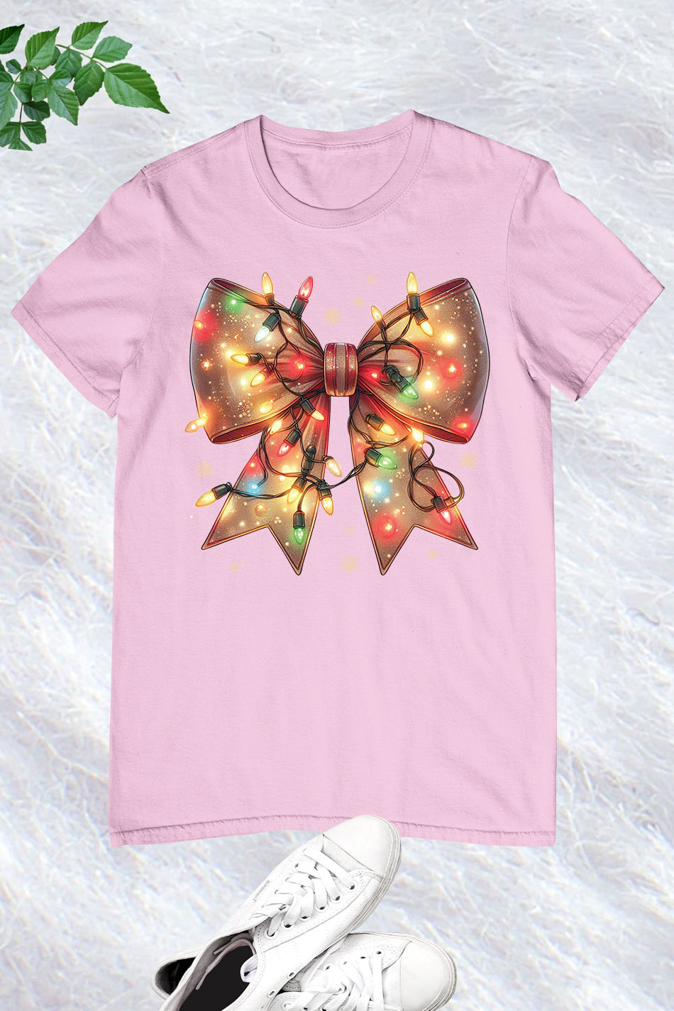 Christmas Light Coquette Bow Shirt