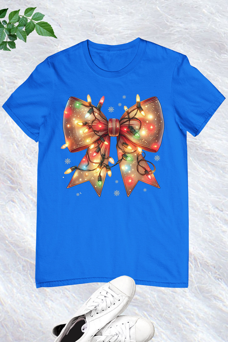 Christmas Light Coquette Bow Shirt