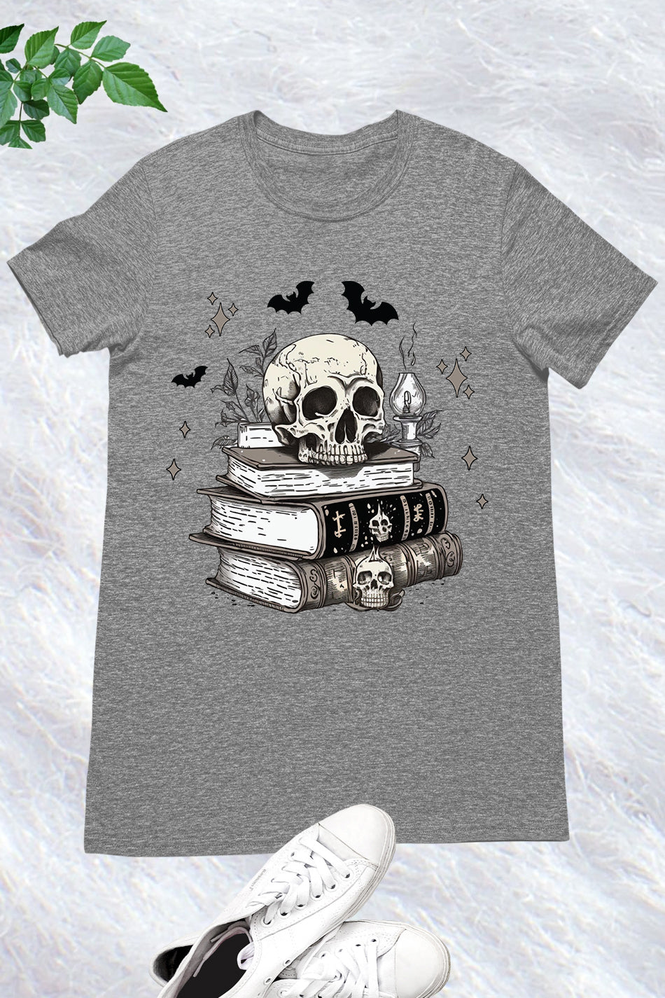 Spooky Spell Books Skull Halloween Shirt