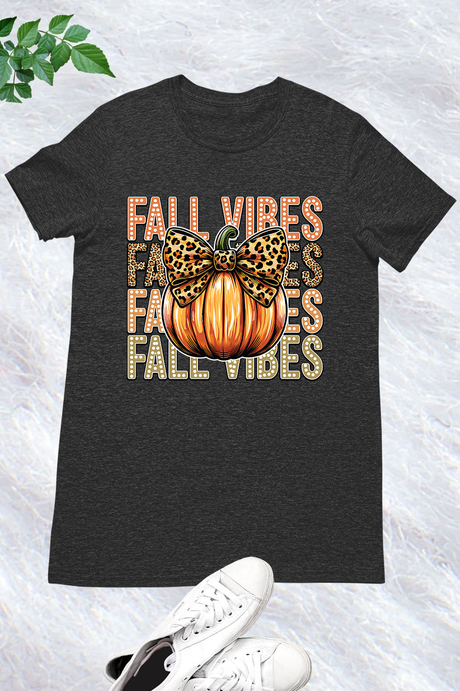 Retro Fall Vibes Pumpkin Bow Shirt