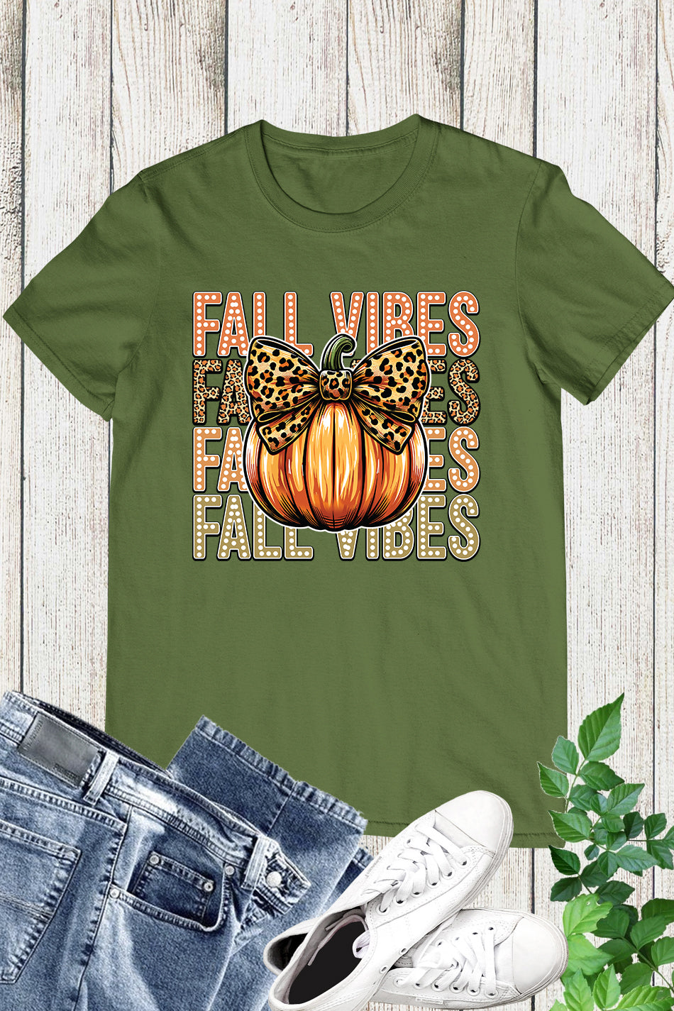 Retro Fall Vibes Pumpkin Bow Shirt