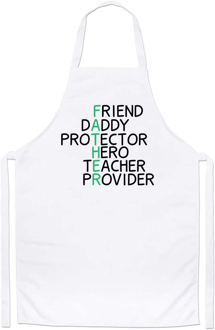 Best Dad Definition Friend Daddy Hero Teacher Custom Fathers Day Apron