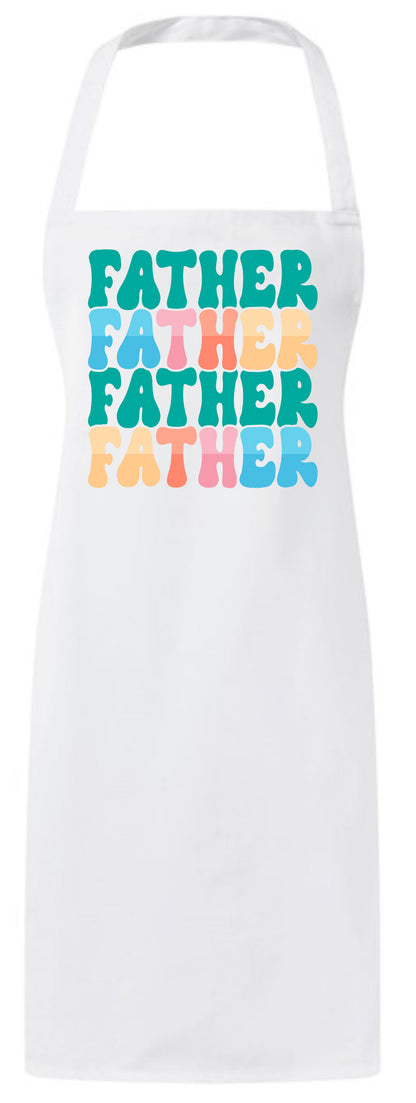 Best Dad Ever Colorful Pregnancy Reveal Custom Funny Fathers Day Apron