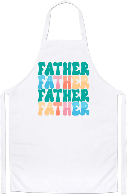 Best Dad Ever Colorful Pregnancy Reveal Custom Funny Fathers Day Apron