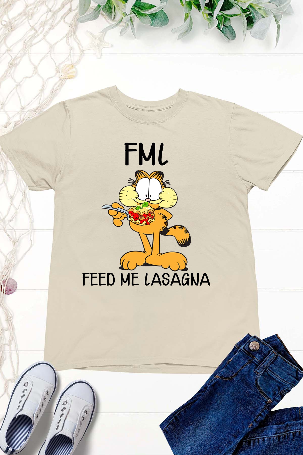 Feed Me Lasagna Garfield FML Shirt