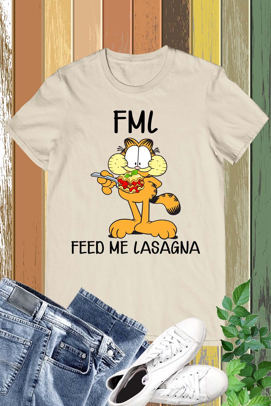 Feed Me Lasagna Garfield FML Shirt