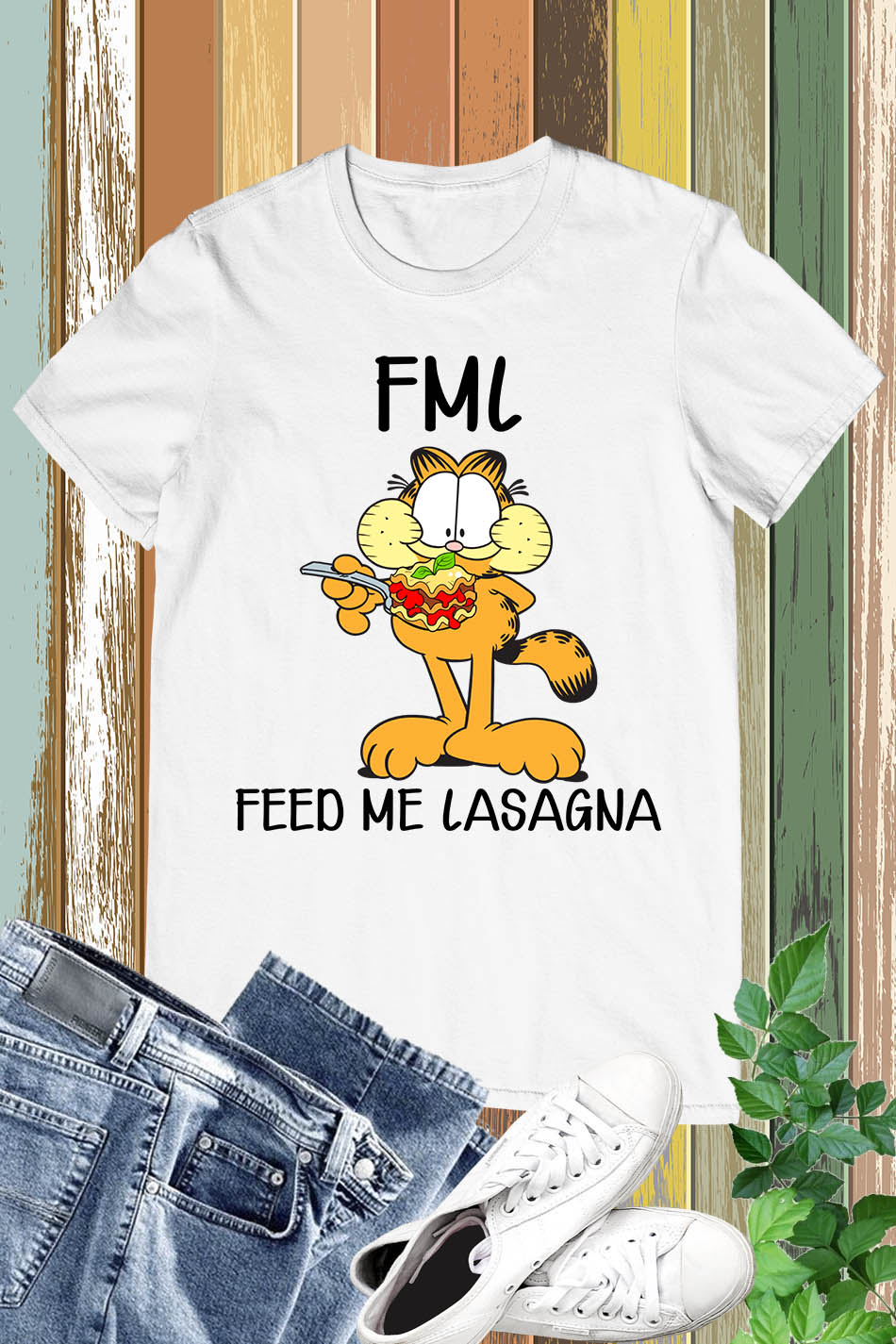 Feed Me Lasagna Garfield FML Shirt