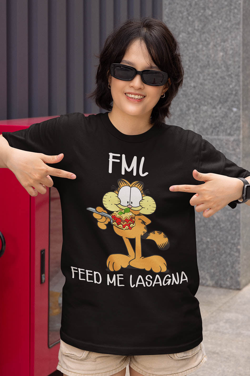 Feed Me Lasagna Garfield FML Shirt