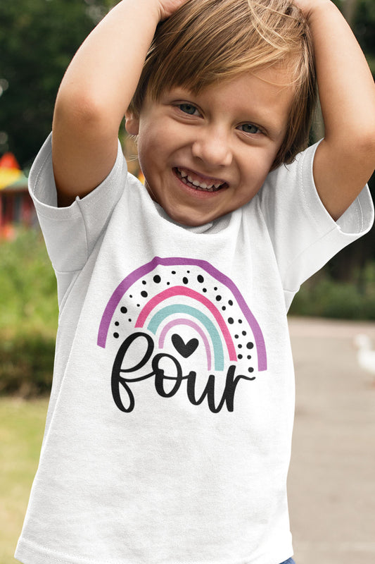 Four Rainbow Birthday Tees