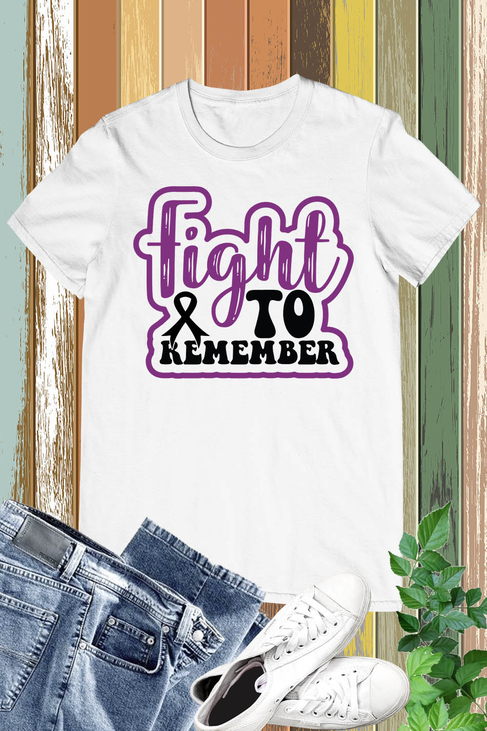 Alzheimers Survivor Fight to Remember T Shirts