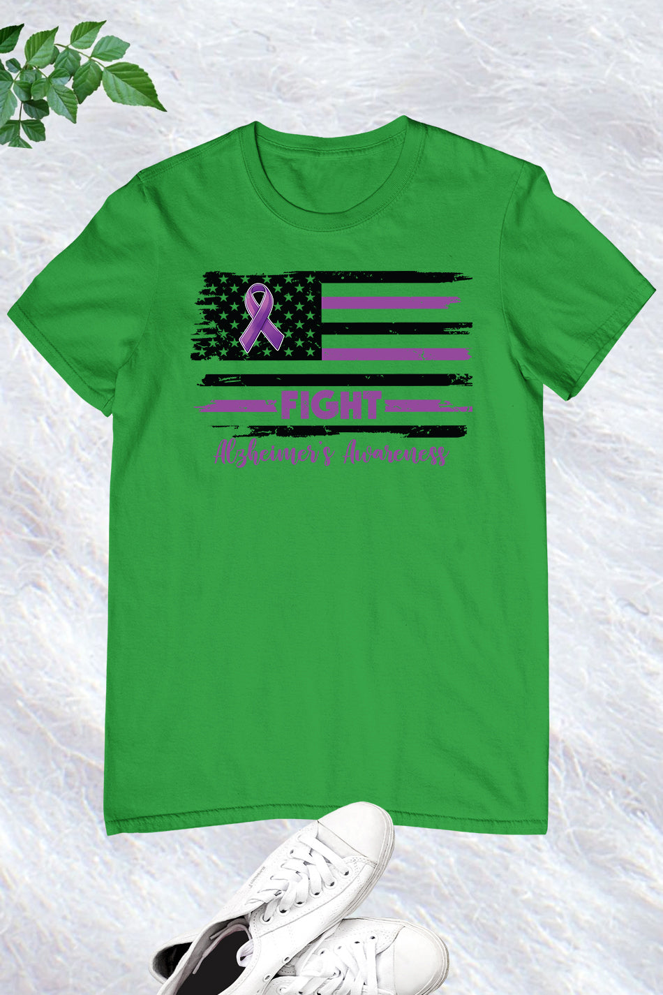 Fight Alzheimer USA Flag T Shirts