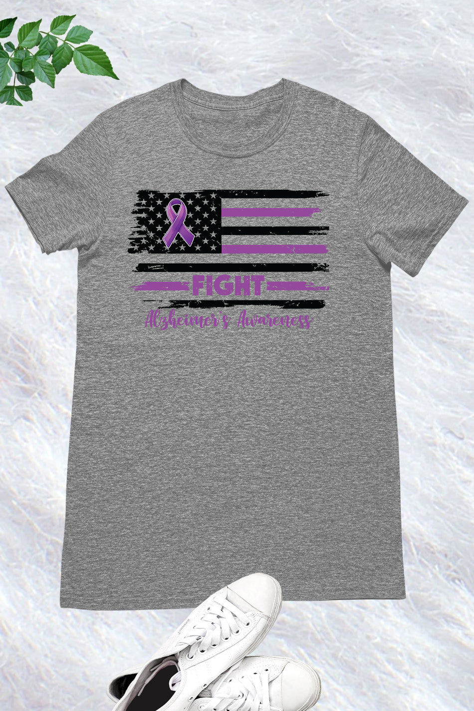 Fight Alzheimer USA Flag T Shirts