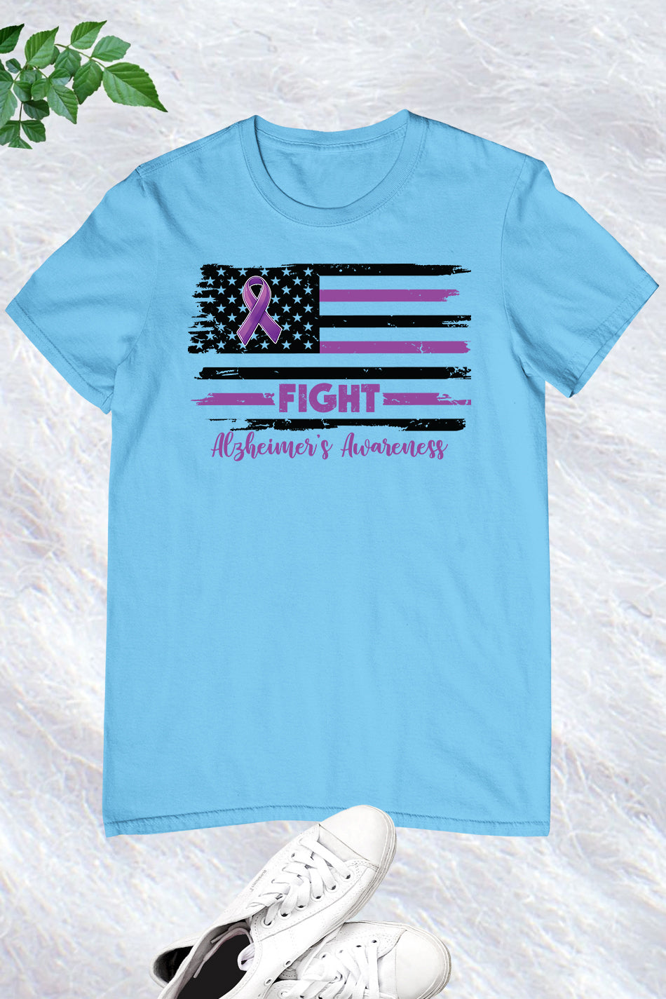 Fight Alzheimer USA Flag T Shirts