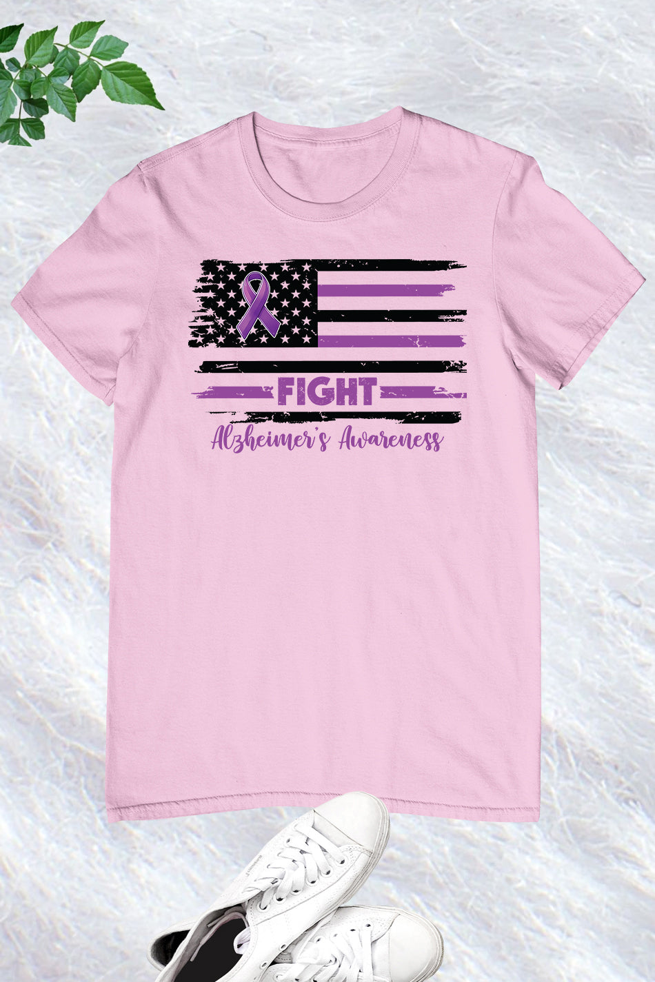 Fight Alzheimer USA Flag T Shirts