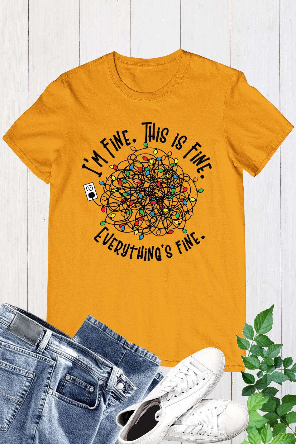 Everything is Fine Funny Christmas Shirt