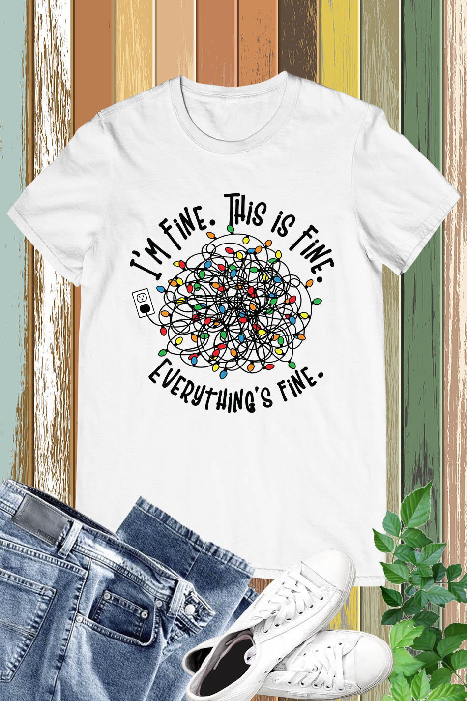 Everything is Fine Funny Christmas Shirt