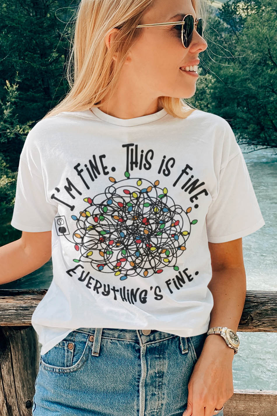 Everything is Fine Funny Christmas Shirt