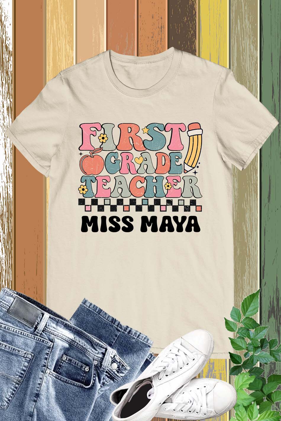 Custom First Grade Teacher T Shirt