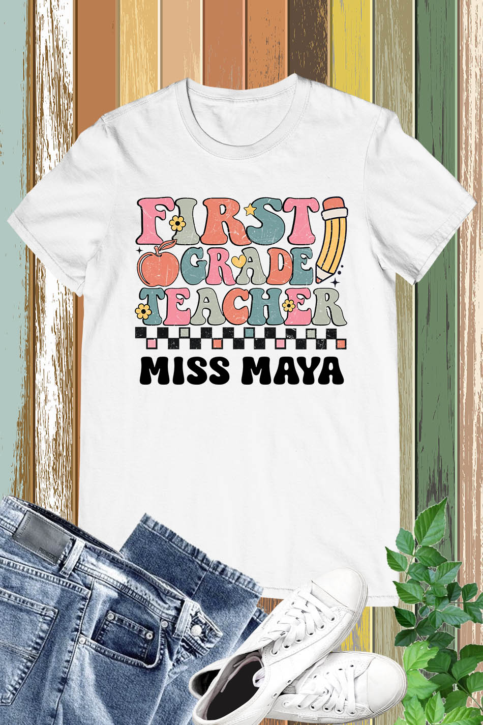 Custom First Grade Teacher T Shirt