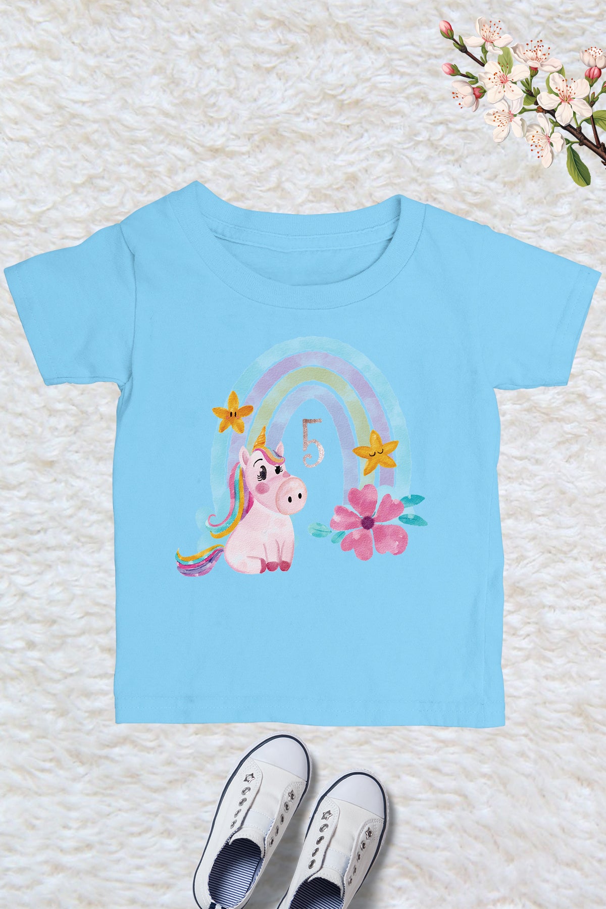 Unicorn 5th Birthday Girl Shirt