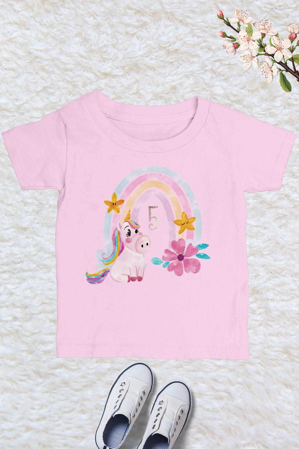 Unicorn 5th Birthday Girl Shirt