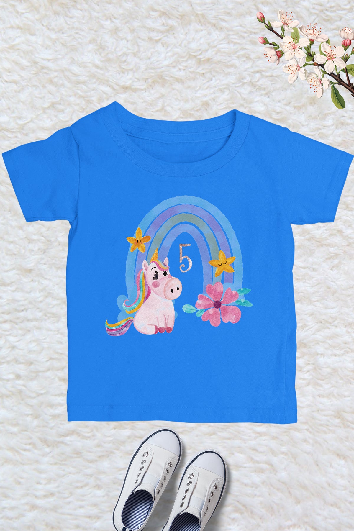 Unicorn 5th Birthday Girl Shirt