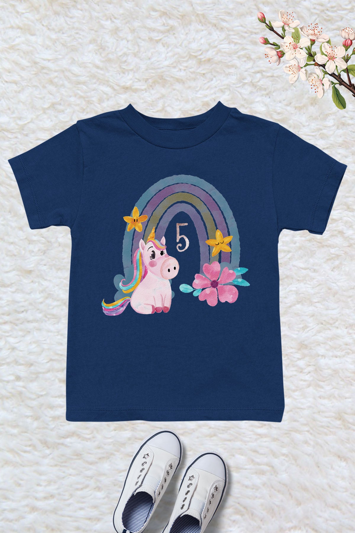 Unicorn 5th Birthday Girl Shirt