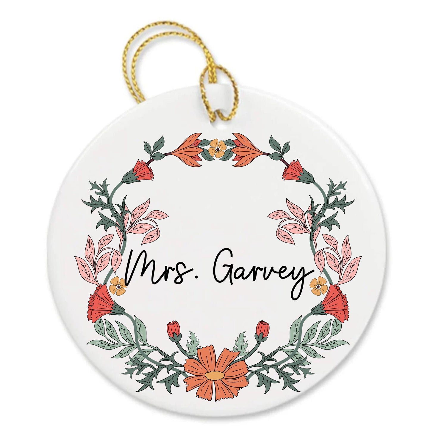 Personalized Inspirational Custom Teacher Appreciation Thank You Ornament