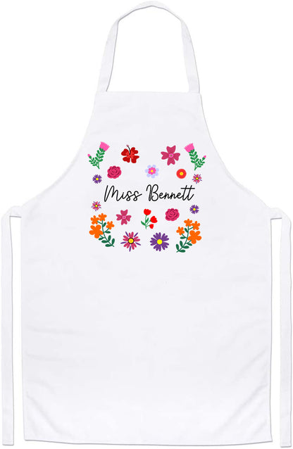 Personalized Floral Teachers Day Gifts Custom Teacher Appreciation Thank You Apron